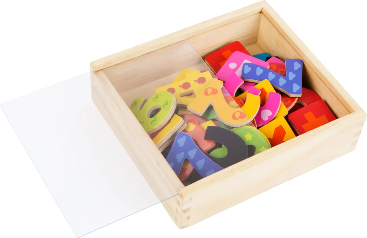Números magnéticos multicoloridos