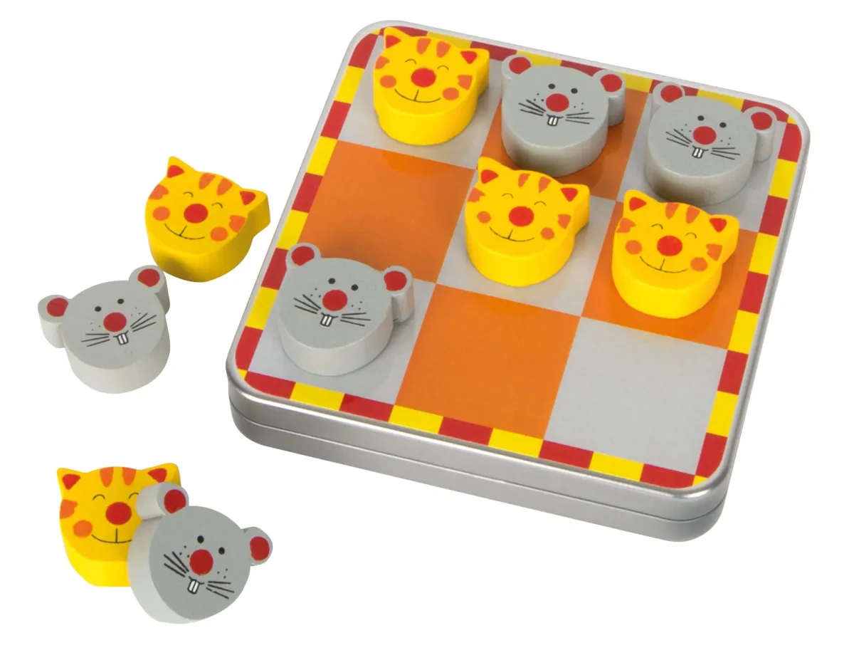 Jogo do galo de viagem – Tic Tac Toe Cat and Mouse