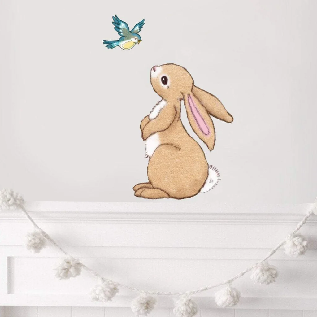 Adesivos de Parede – Boo and the The Blue Bird Bunny