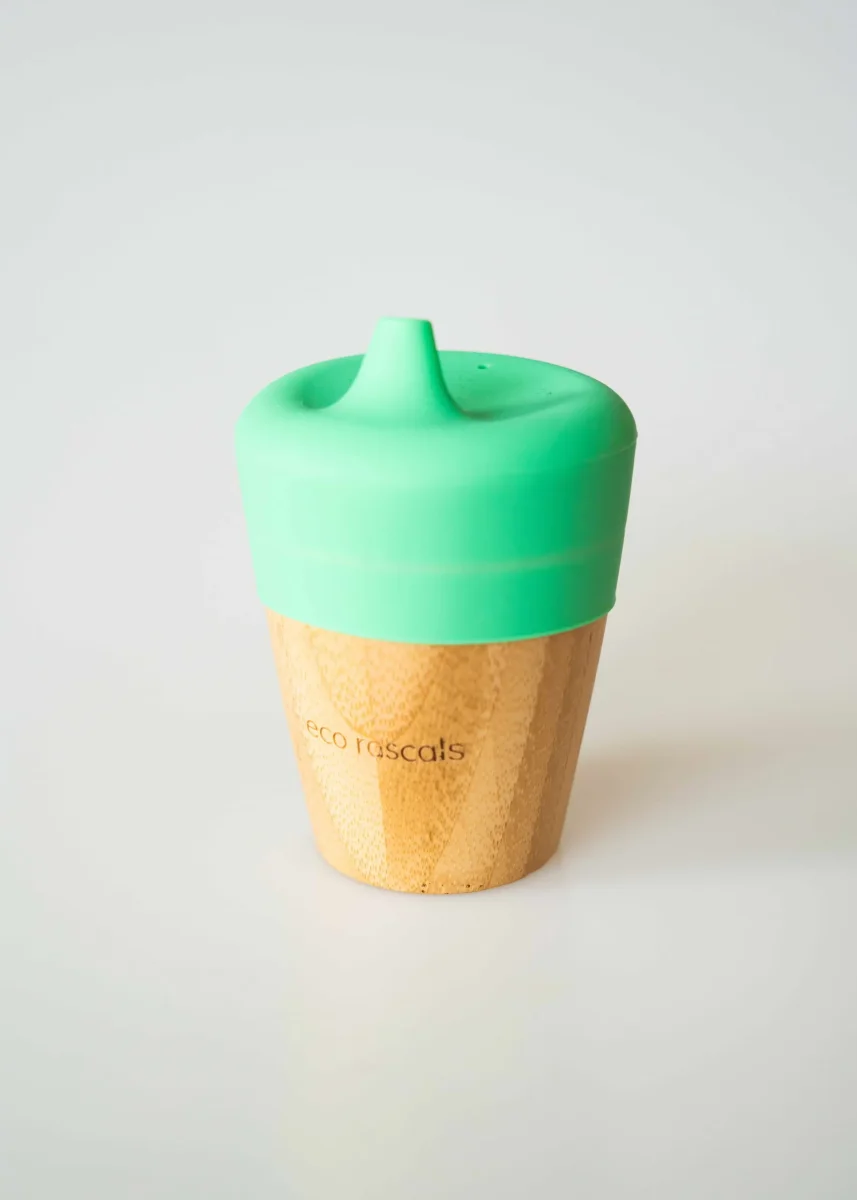 Copo de bambu 190ml com tampa de silicone