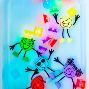Cubos iluminados GloPals com personagem