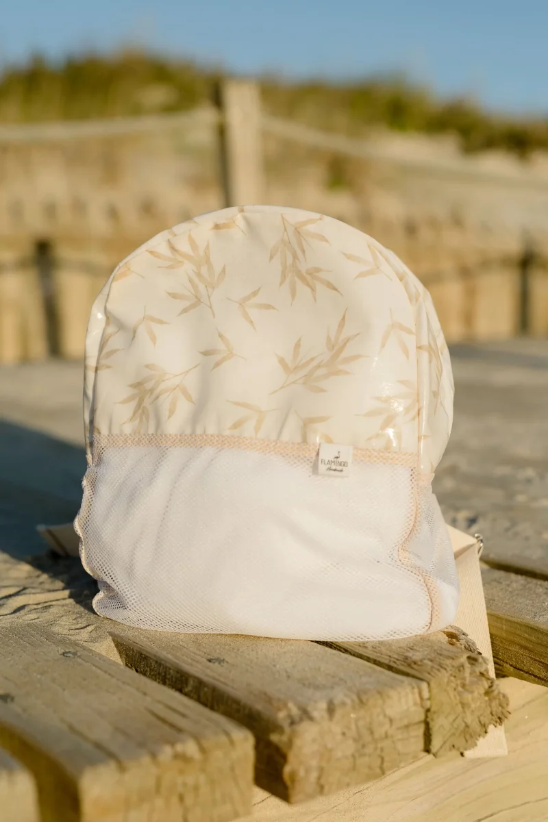 Mochila Praia Folhagens Creme