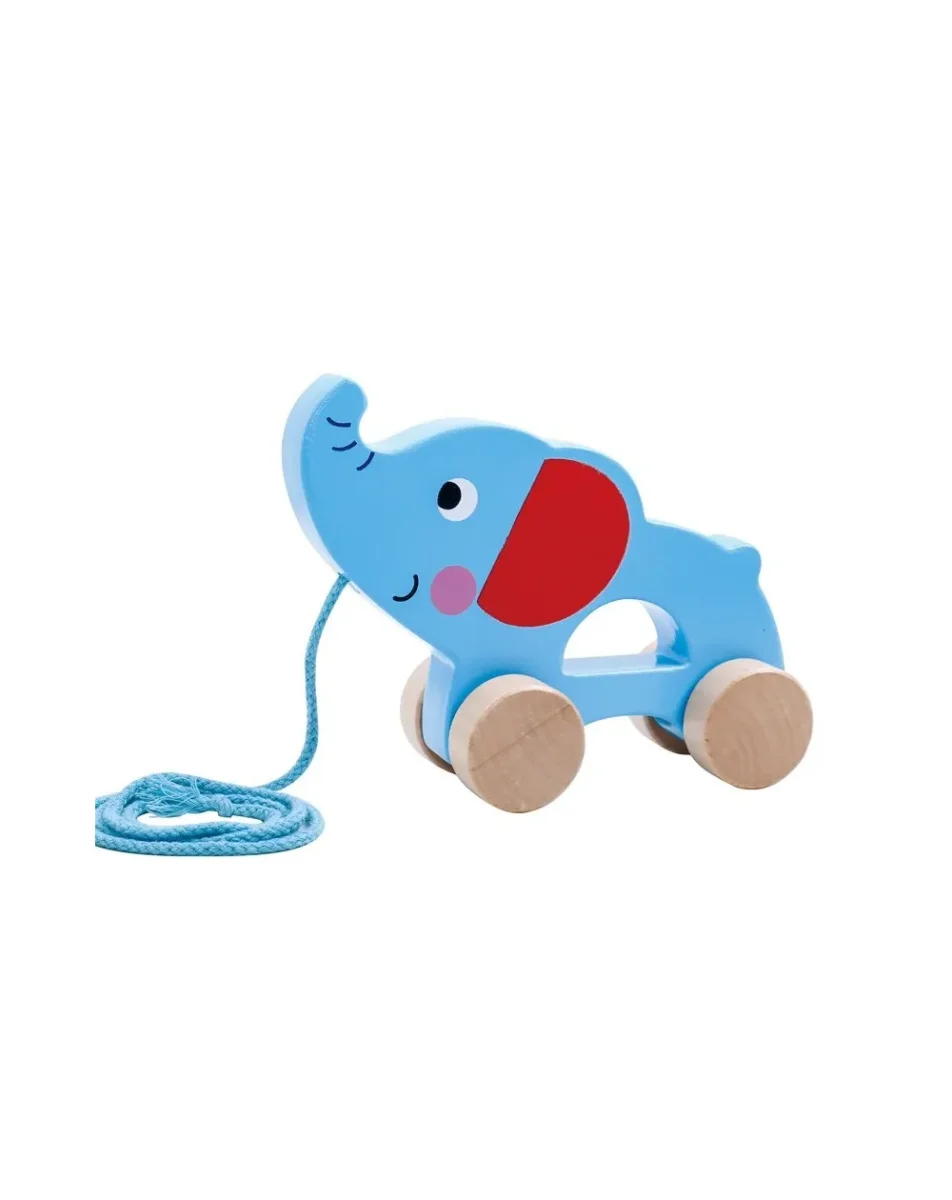 Pull Along Elefante de Madeira