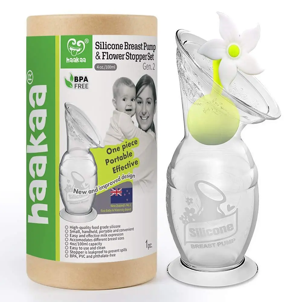 Coletor de leite materno Gen. 2 + Tampa Flor em silicone – 150ml – Haakaa